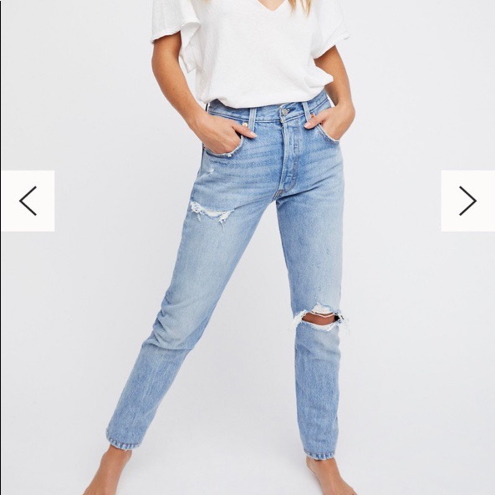 LEVIS 501 skinny jeans by free people